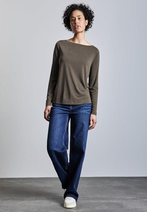 Immagine prodotto Street One Camicia Effetto Seta con Testo (44)