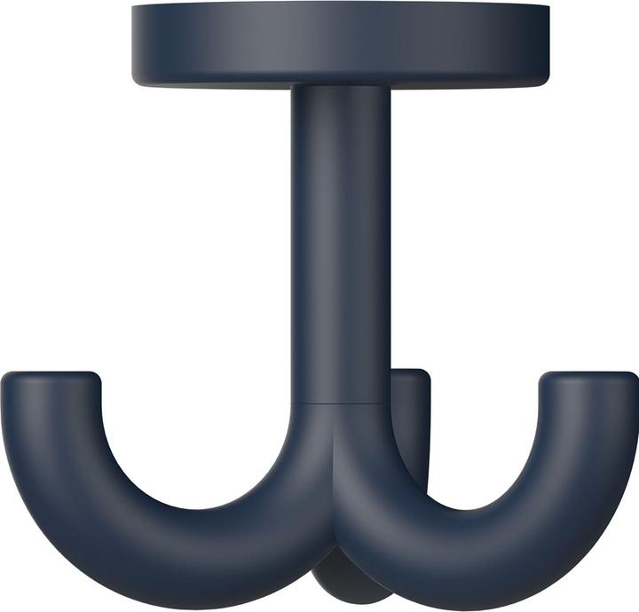 Actual product image Hewi Triple swivel hook 477.90B050 Height 70 mm,polyamide steel blue matt