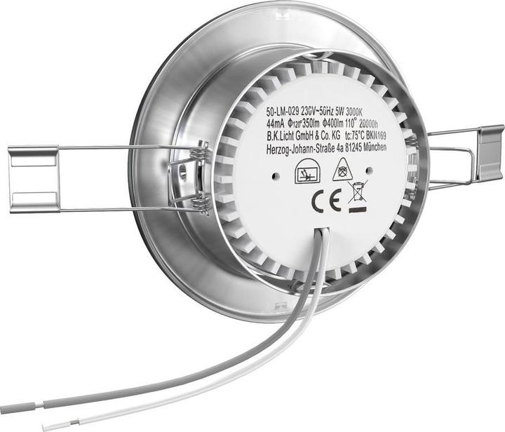 Produktbild B.K.Licht LED Einbauleuchten-Set, matt-nickel, 5xLED-Modul/4,8W (400 lm)
