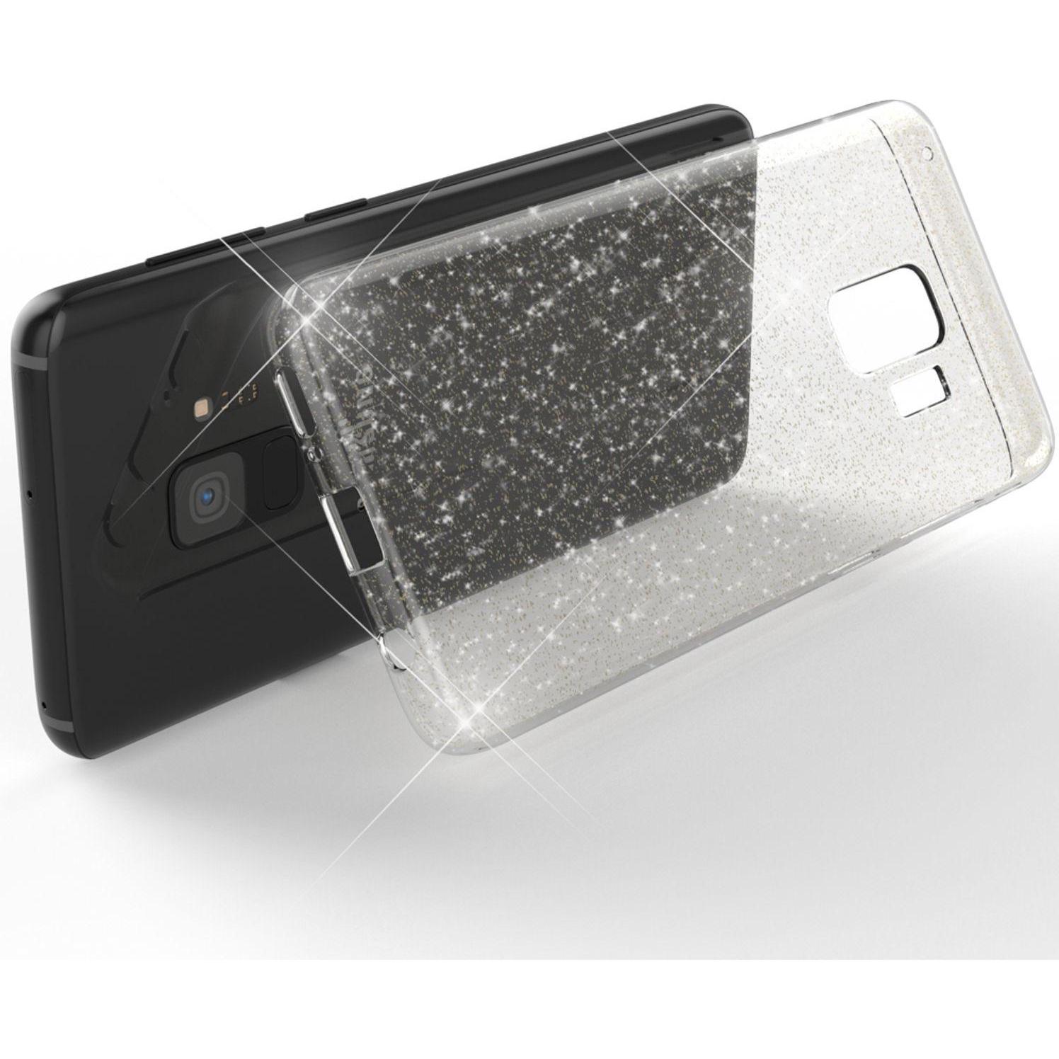 Thumbnail - Nalia Glitter Handyhülle (Samsung Galaxy S9+), Smartphone Hülle, Transparent