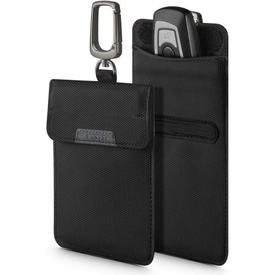 Spigen, Herren, Schlüsselanhänger, Klatka Faradaya Pouch Keyless RFID signal blocker black, Schwarz