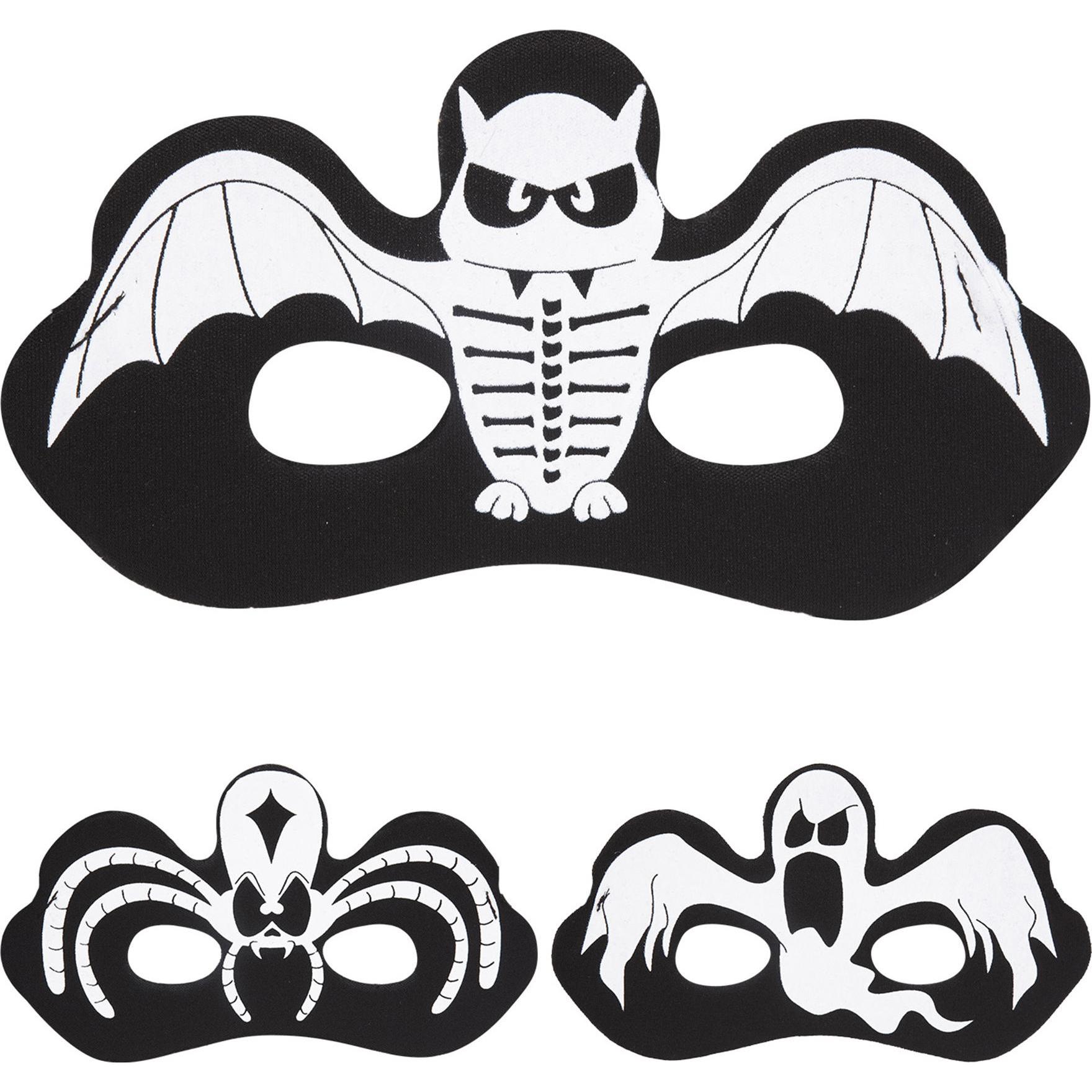 Magni Halbmaske Halloween 3-fach sortiert