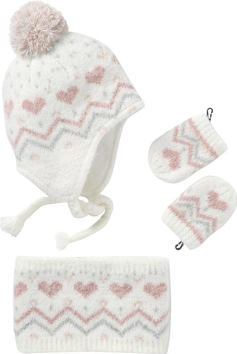 Immagine prodotto Vertbaudet Set da bambina: cappello, sciarpa rotonda e muffole (74/80)