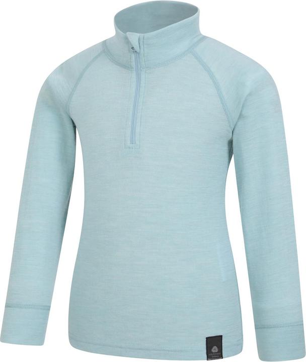 Actual product image Mountain Warehouse Childrens/Kids Merino Blend Half Zip Base Layer Top (128)
