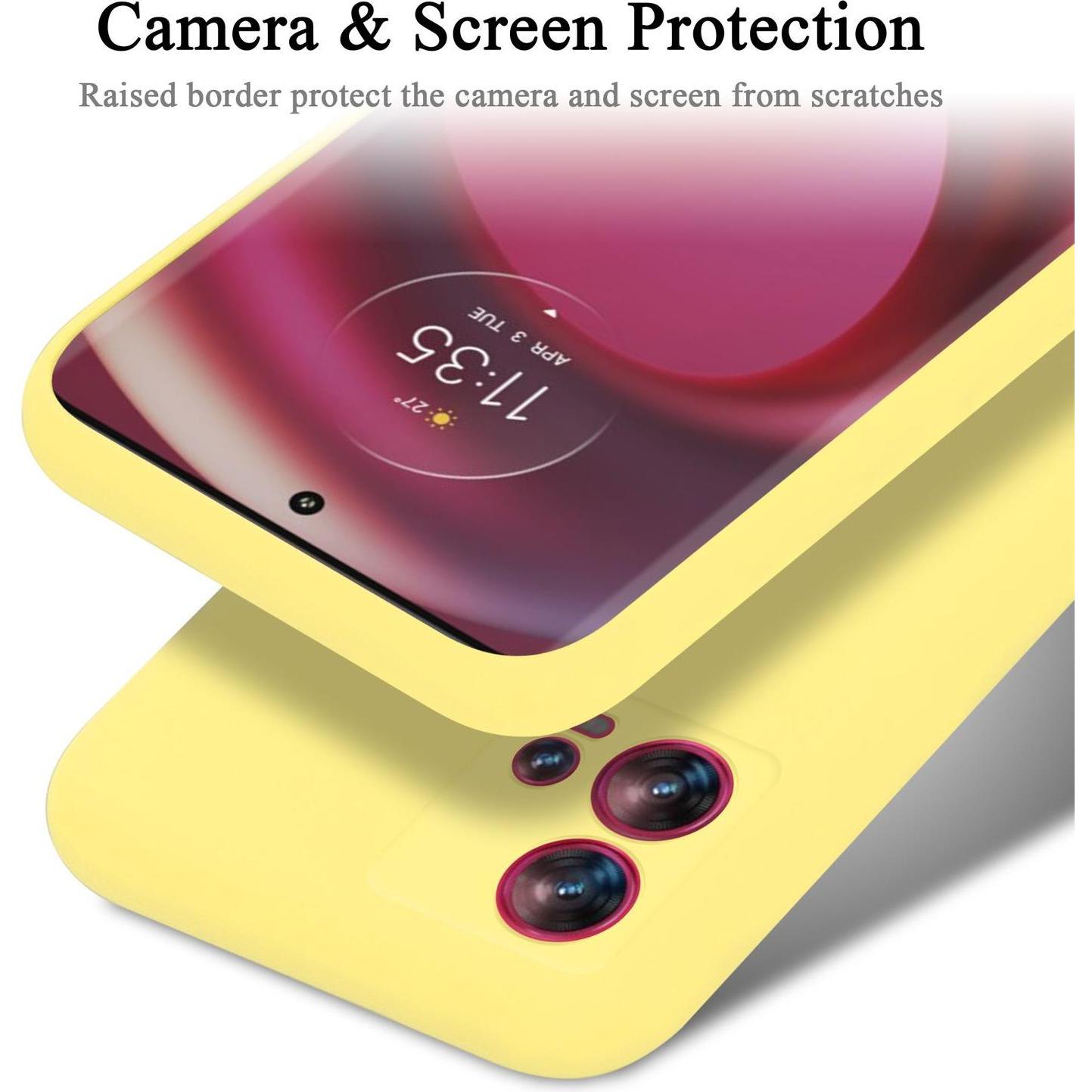 Thumbnail - Cadorabo TPU Hülle für Motorola EDGE 30 FUSION Liquid (Motorola Edge 30 Fusion), Smartphone Hülle, Gelb