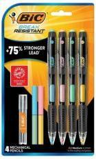 Bic Druckbleistift + Minen + Radiergummi 4 Stück (4x)