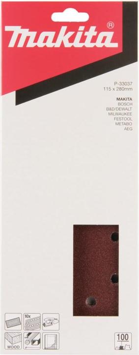 Immagine prodotto Makita Carta abrasiva 115x280mm K100 (100)
