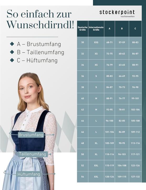Produktbild Stockerpoint Dirndl Aida, blauw, 44 (44)