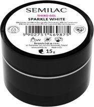 Actual product image Semilac Builder Thixo Gel Sparkle White 15g with Shimmer