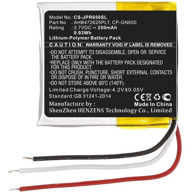 CoreParts Battery for Wireless Headset, Kopfhörer Ersatzteile, Schwarz