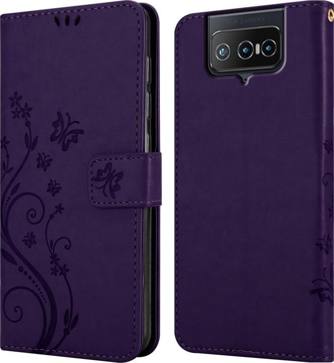 Image du produit Cadorabo Housse Flower Book (Asus Zenfone 8 Flip)