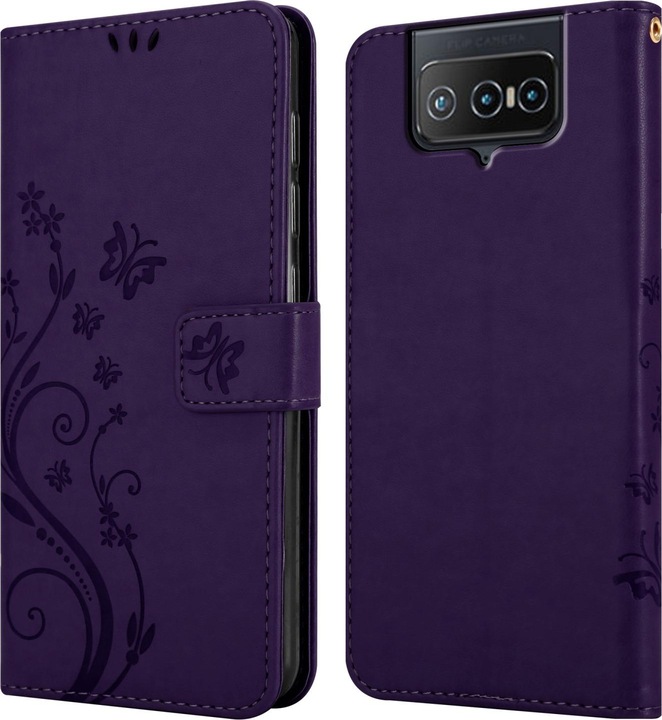 Actual product image Cadorabo Case Flower Book (Asus Zenfone 8 Flip)