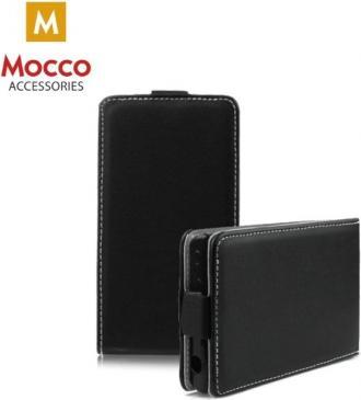 Mocco Kabura Rubber Case Vertikāli Atverams Premium Eco ādas Maks Telefonam Sony Xperia XZ Melns (Sony Xperia XZ)
