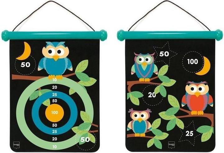 Produktbild Scratch Magnet Dartspiel Eule medium (1 x)