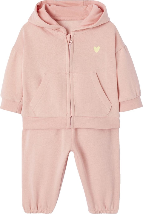 Immagine prodotto Vertbaudet Mädchen Baby-Set: Kapuzensweatjacke & Sweathose mit Recycling-Polyester (74)