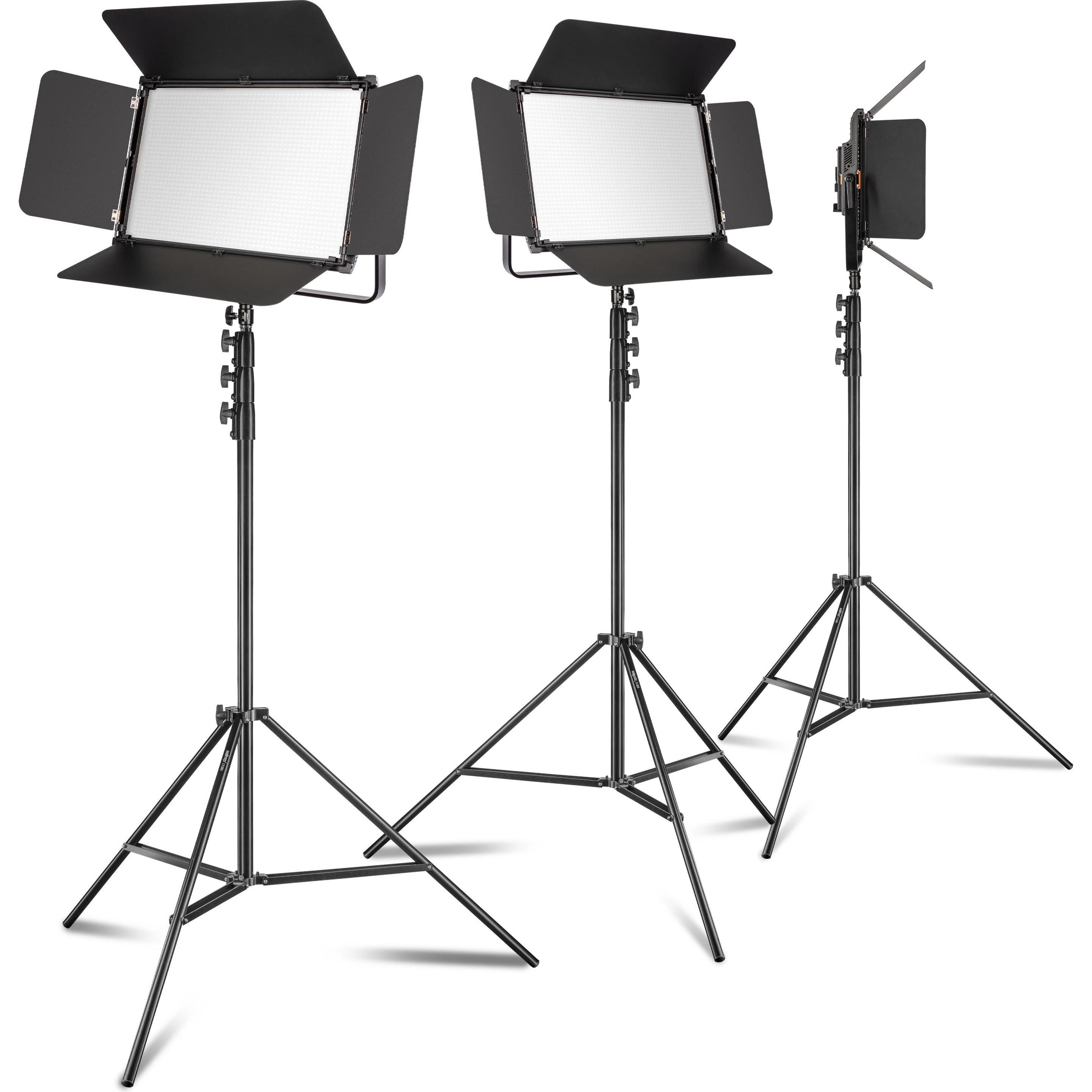 Thumbnail - Walimex LED Niova 150-F Pro 150W Bi Color Set3 (Flächenleuchte), Dauerlicht, Schwarz