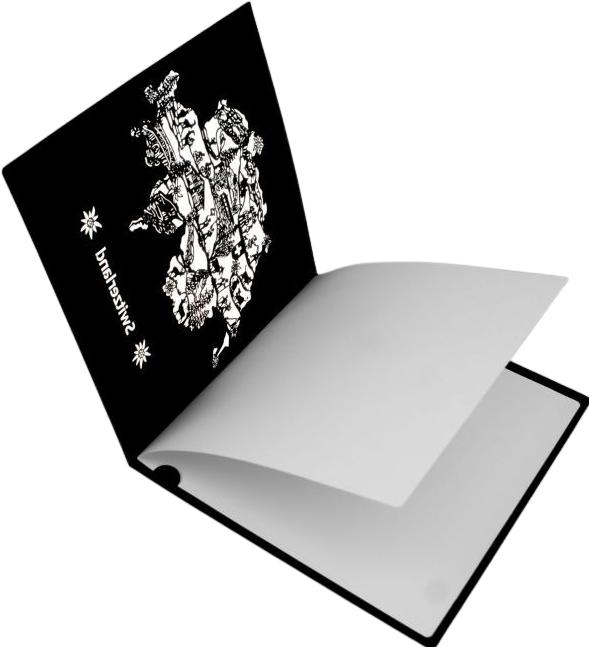 Actual product image Hervorragend Scherenschnitt Karte Landkarte Schweiz Switzerland schwarz weiss (1 pcs.)