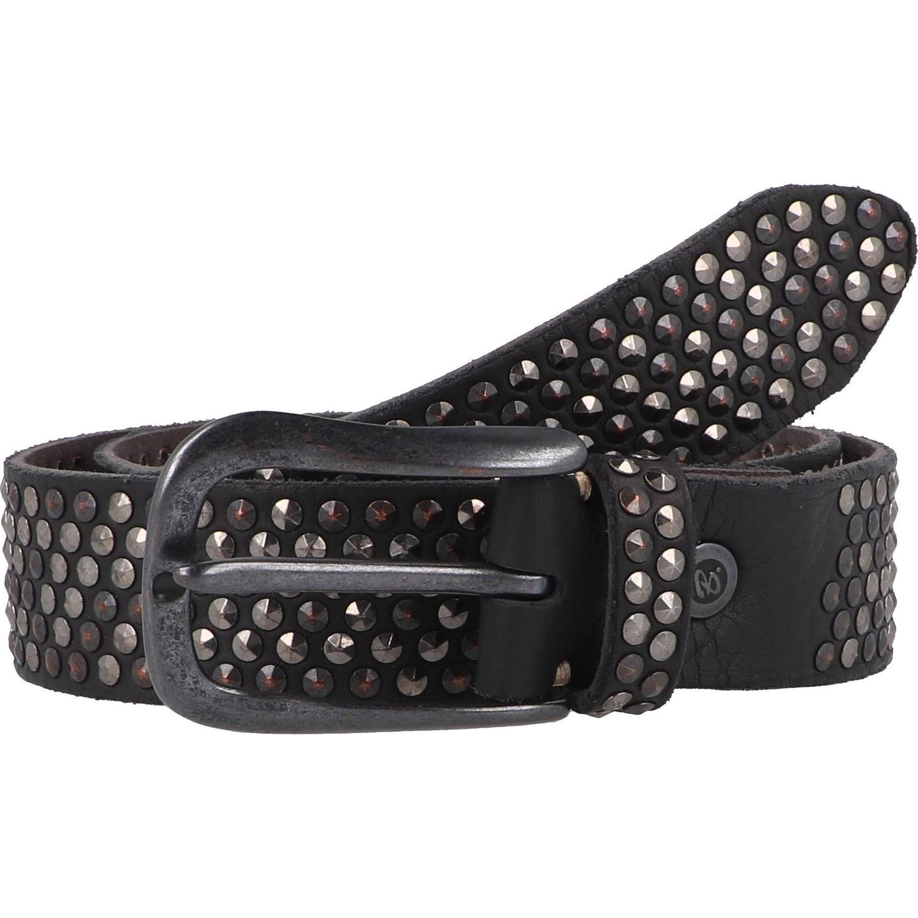 B.Belt, Damen, Gürtel, Nietengürtel Leder, Schwarz, (80)