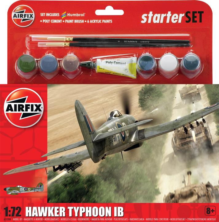 Actual product image Airfix Kit Starter Set Hawker Typhoon Mk Ib 1:72