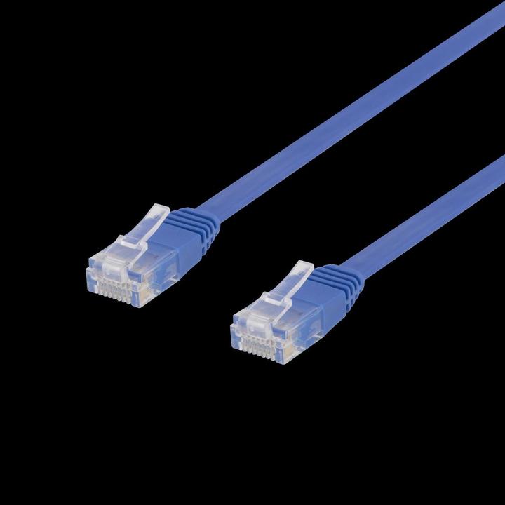 Produktbild Deltaco U/UTP Cat6 patch cable flat 7m 250MHz blue (U/UTP, CAT6, 7 m)