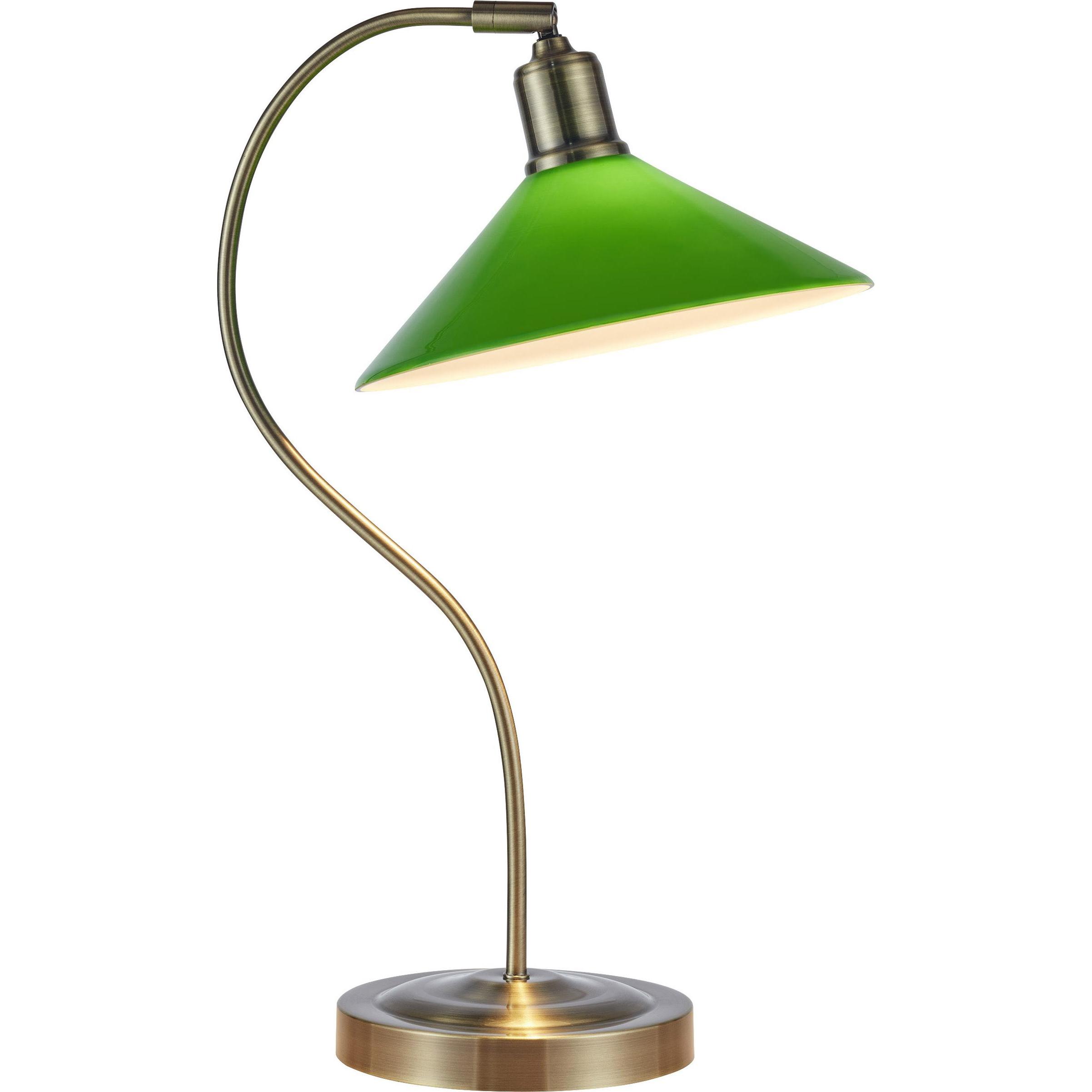 Markslöjd, Lampada da tavolo, VELA Table 1L Antique Brass/Green