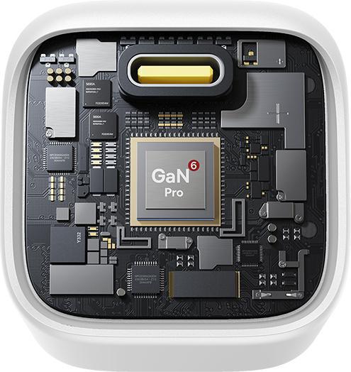 Image du produit Baseus - Wall Charger PicoGo (P10176800213-00) - GaN, Fast Charging, 45W, USB-C - Moon White (45 W, 1 portion)