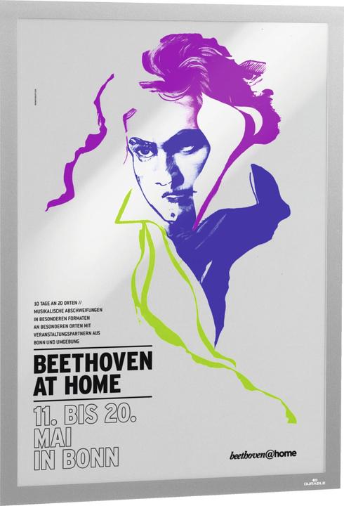 Actual product image Durable DURAFRAME® POSTER information frame, self-adhesive, for format A2, silver, pack
