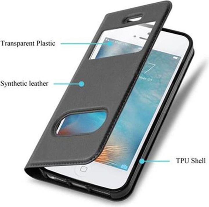 Produktbild Cadorabo Book mit View Doppelfenster Cover (Apple iPhone 5)