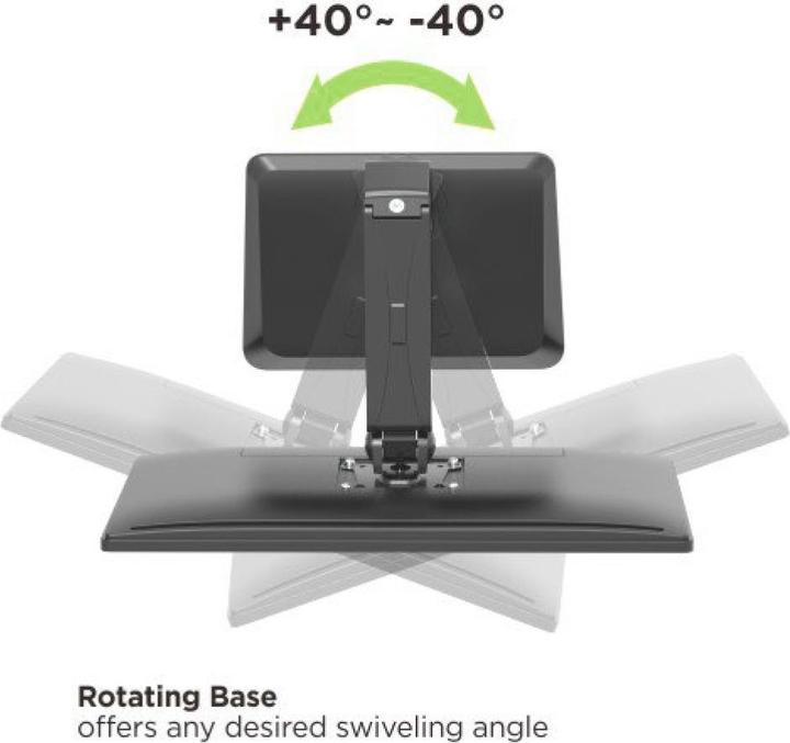 Produktbild Techly Schreibtischhalterung für 1 Touchscreen 17-32Zoll 43-81cm schwarz (Tisch, 32")