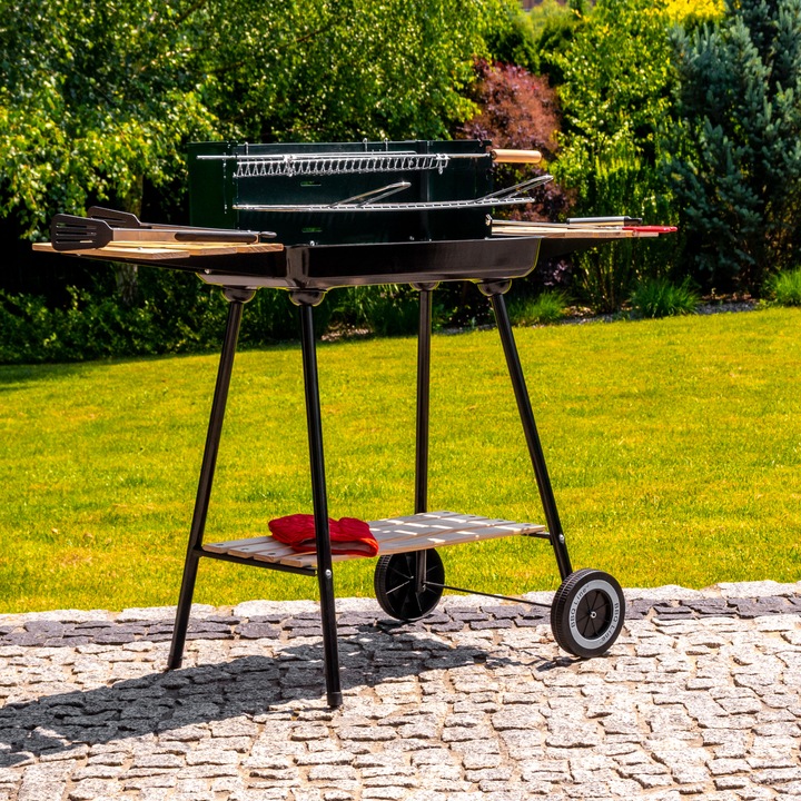 Actual product image Mirpol Rectangular Charcoal Grill on Wheels (29 cm)