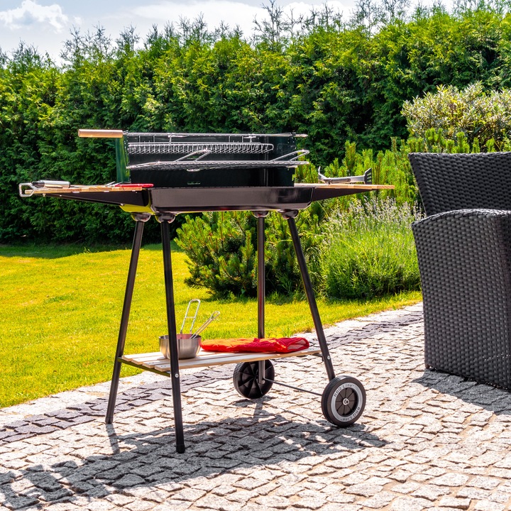 Actual product image Mirpol Rectangular Charcoal Grill on Wheels (29 cm)