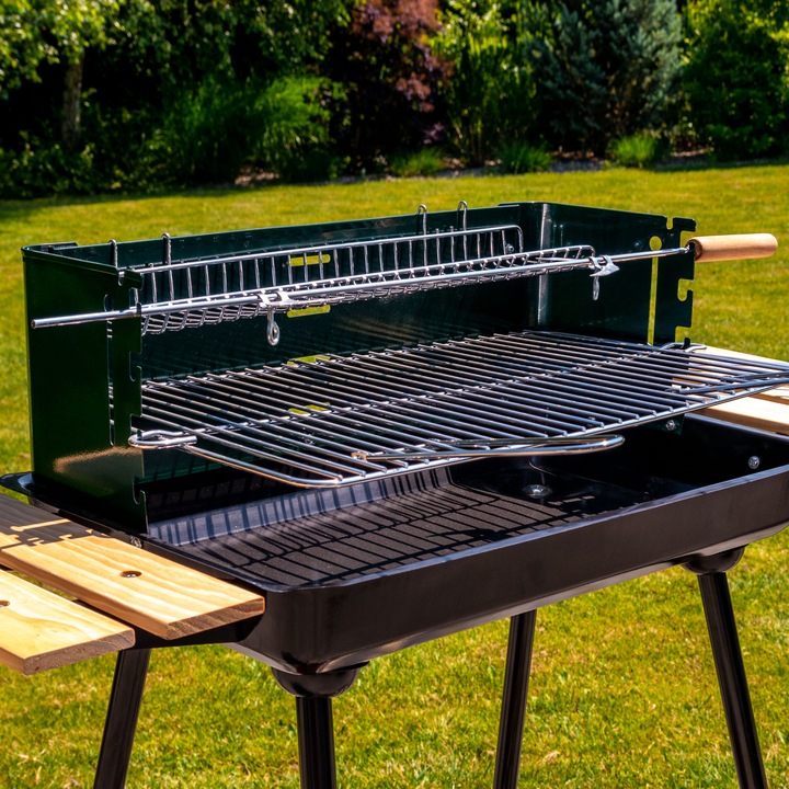 Actual product image Mirpol Rectangular Charcoal Grill on Wheels (29 cm)