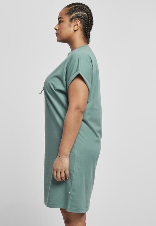 Actual product image Urban Classics Ladies Organic Cotton Cut On Sleeve Tee Dress (XS)