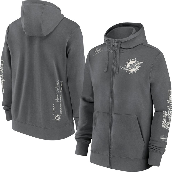 Nike Miami Dolphins Full-Zip Fleece Hoodie M (M)