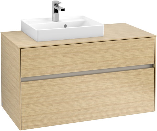 Produktbild Villeroy & Boch Collaro Waschbeckenunterschrank mit Beleuchtung, 1000x548x500 mm, 2 Auszüge, für