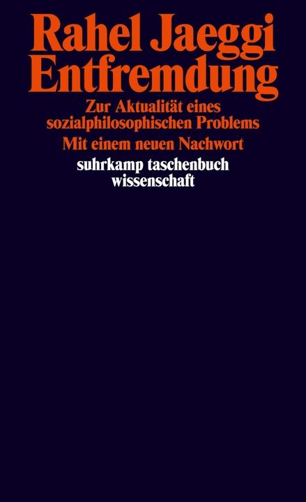 Produktbild Entfremdung (Deutsch, Rahel Jaeggi, 2016)
