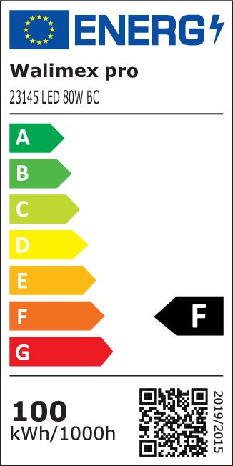 Energie-Label Walimex pro LED Niova 80 Compact Bi Color 80W (Studioleuchte)