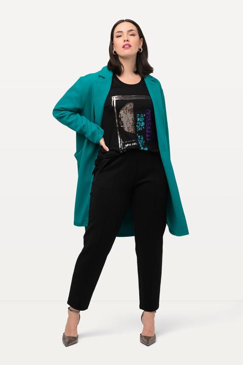 Produktbild Ulla Popken Sweatmantel, Reverskragen, Oversized, Seitenschlitze (56)