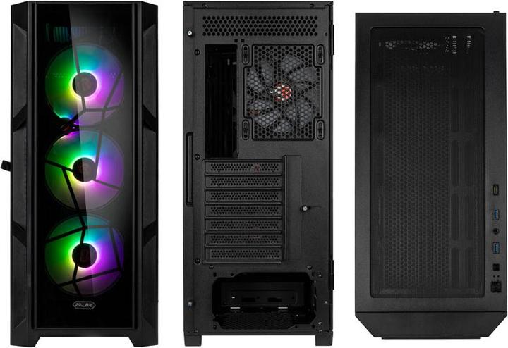 Produktbild Raijintek PONOS Ultra Midi-Tower, Tempered Glass - schwarz (Mini-ITX, ATX, mATX)