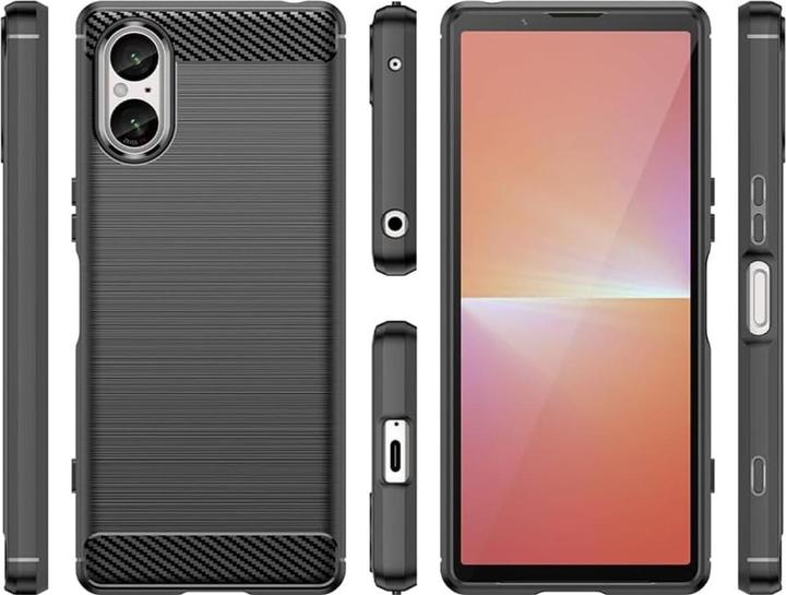 Produktbild Screenguard Sony Xperia 5 V Hülle Carbon Brushed Soft TPU (Sony Xperia 5 V)