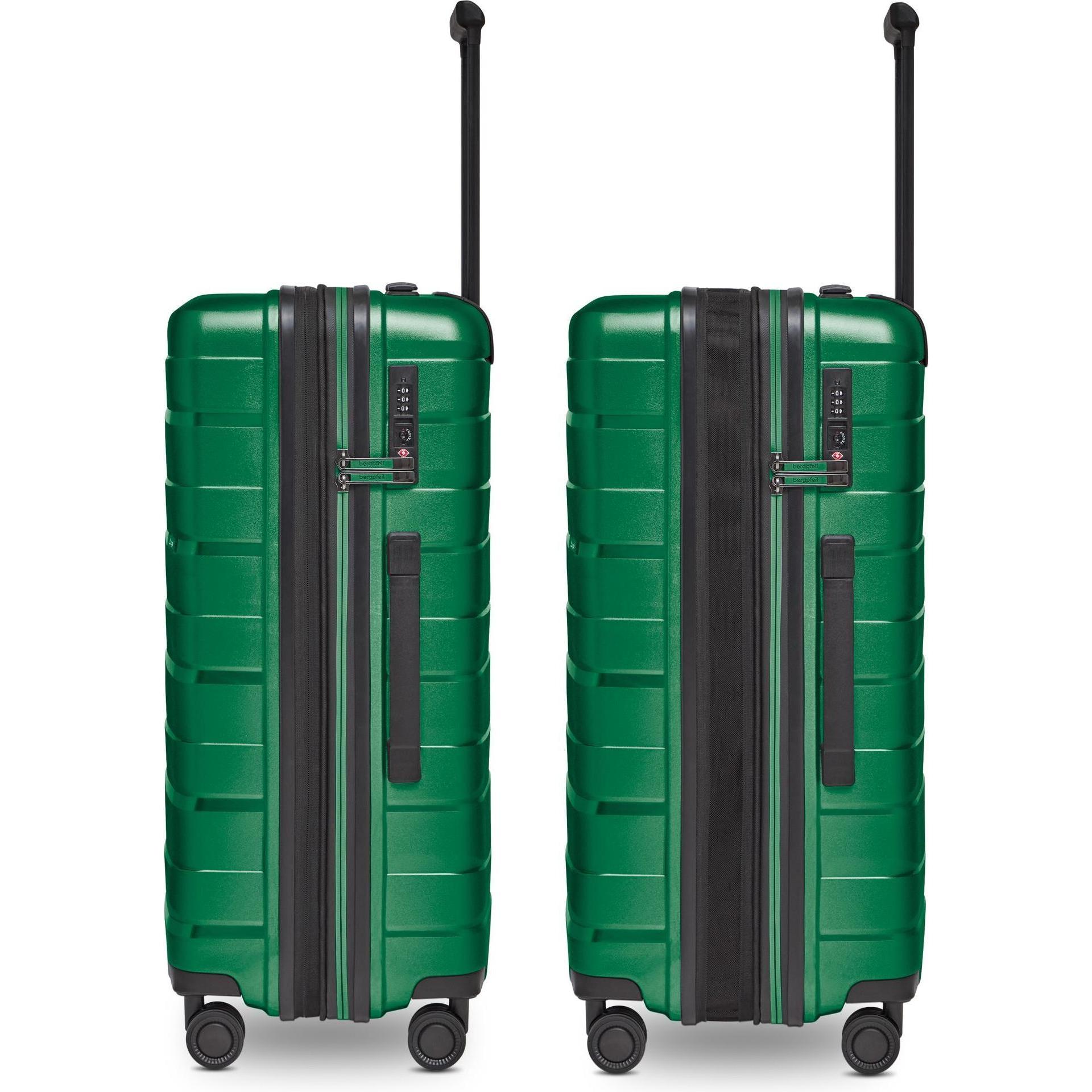Thumbnail - Bergpfeil, Koffer, Travel 4-Rollen Kofferset 3-tlg. mit Dehnfalte, Grün, (228 l, XL (ab 115l))