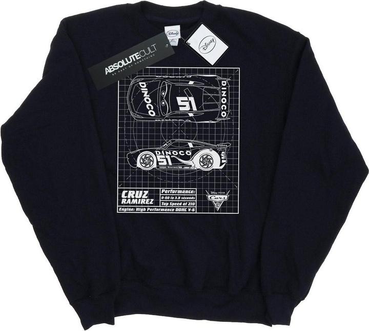 Actual product image Disney Womens/Ladies Cars Cruz Ramirez Blueprint Sweatshirt (S)