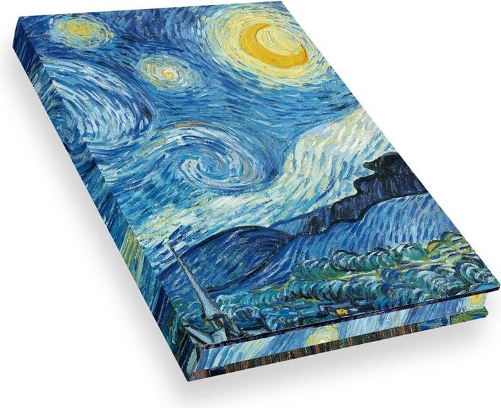 Produktbild Notizbuch Echtleinen Van Gogh Die Sternennacht (Speziallineatur, Harter Einband)