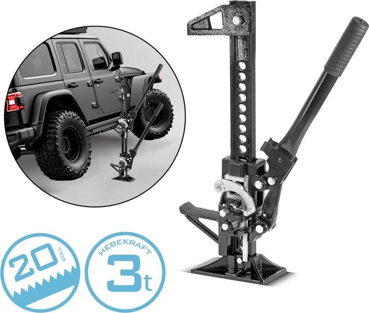 Image du produit Stahlwerk Cric à crémaillère 20" 3t 33cm Farm Jack Cric à bâton Offroad