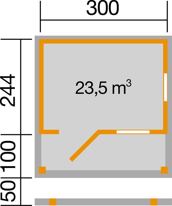 Produktbild Weka Holzbau Man Cave Rustikal mit individuellem Schriftzug