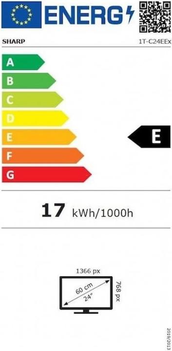 Etichetta energetica Sharp 24EE3E (24", LCD, WXGA, 2022)