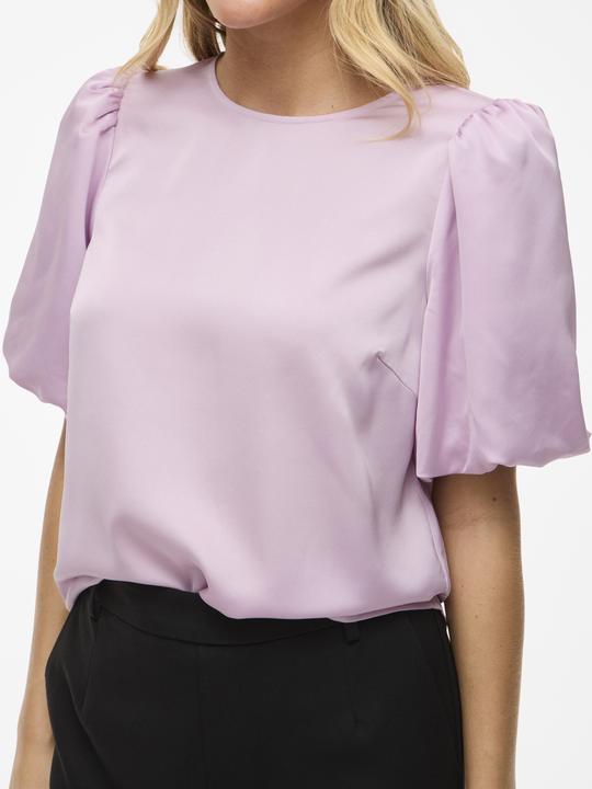 Produktbild Vila VIELLETTE Rundhals Oberteil mit kurzen Ärmeln (40)