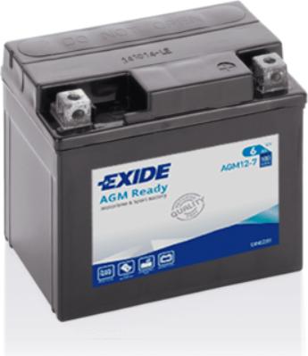 Produktbild Exide AGM Ready AGM12-7 YTZ7-BS Motorradbatterie 6Ah (DIN 50616) (12 V, 6 Ah)