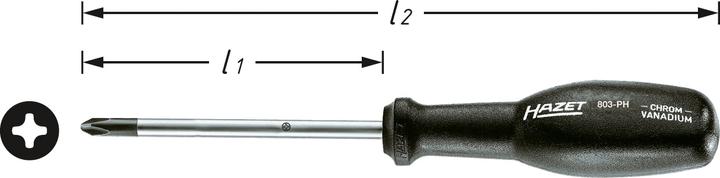 Produktbild HAZET Schraubendreher trinamic 803-PH4 ∙ Kreuzschlitz Profil PH ∙ PH4 (Phillipps-Kreuzschlitz (PH))