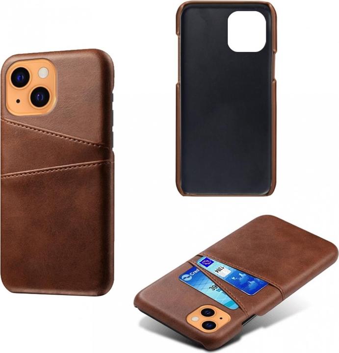 Produktbild Screenguard Apple iPhone 13 mini CardCaddy Leder Backcase mit Kartenfächern (Apple iPhone 13 mini)